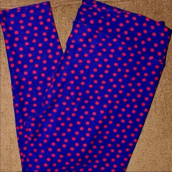 LLR OS Purple POLKA DOT Leggings - Picture 3 of 5